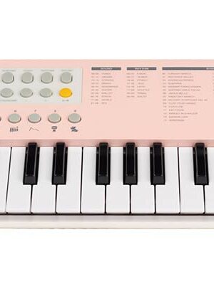 keyboard, 37 mini-size keys, with USB-C cable for power supply, 1 x 2 W – pink