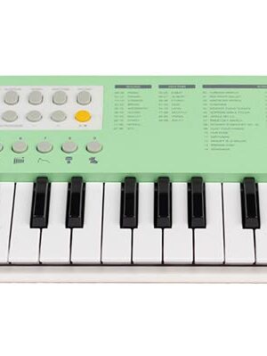 keyboard, 37 mini-size keys, with USB-C cable for power supply, 1 x 2 W – green